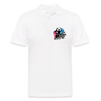 Un batteur et sa batterie - Polo Homme - blanc - Devant - Kai (181cm)