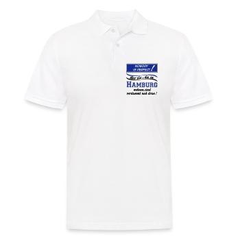 Hamburg , Tradition , Fußball Fan , Nobody (25) - Männer Poloshirt - Weiß - Vorne - Kai (181cm)
