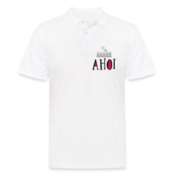 Ahoi - Männer Poloshirt - Weiß - Vorne - Kai (181cm)