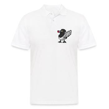 Lustiges Cartoon-Design mit Büschel-Enten-Karpfen - Männer Poloshirt - Weiß - Vorne - Kai (181cm)