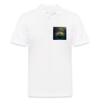 Arbre-Monde : Arbre sur une demi-sphère - Polo Homme - blanc - Devant - Kai (181cm)