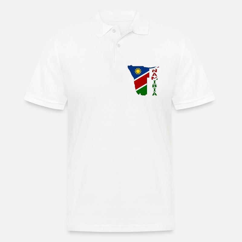 Namibia Map Flag - Men's Polo Shirt - white