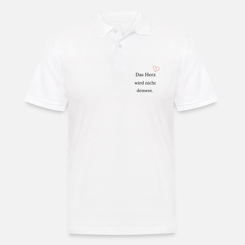 Das Herz wird nicht dement - Männer Poloshirt - Weiß
