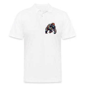 Gorille - Polo Homme - blanc - Devant - Kai (181cm)