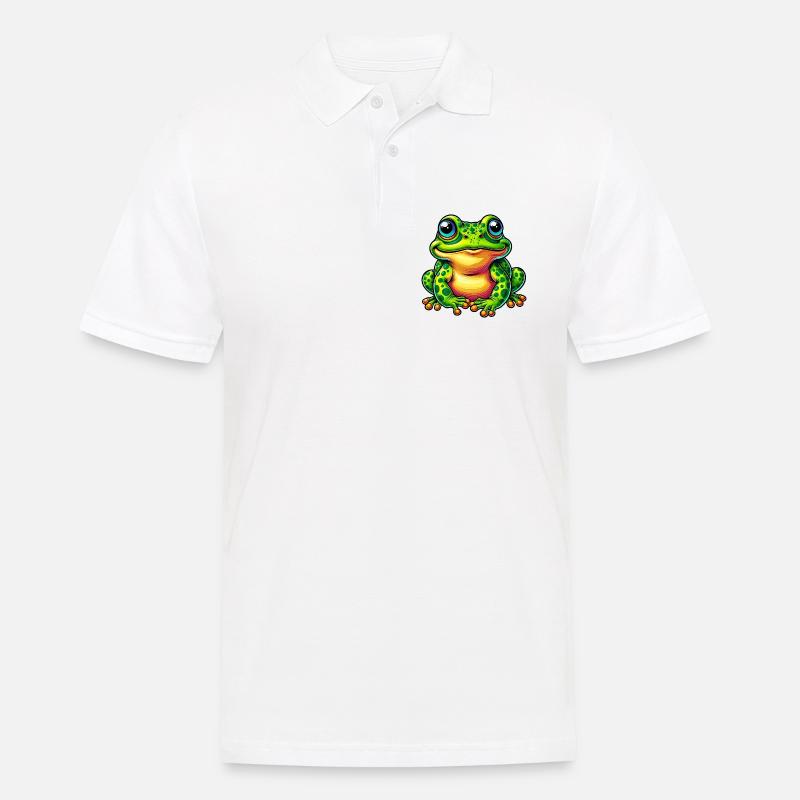 Frosch - Männer Poloshirt - Weiß