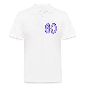 60. 60 JAHRE. 60. JAHRESTAG. 60. GEBURTSTAG. - Männer Poloshirt - Weiß - Vorne - Kai (181cm)