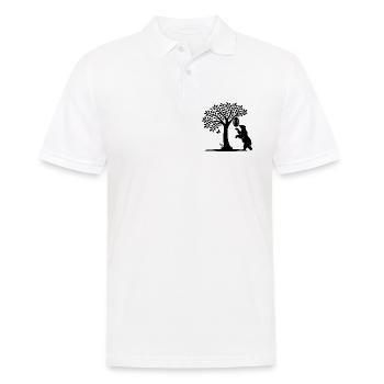 charmanter Bär als Honigdieb am Bienen Stock - Männer Poloshirt - Weiß - Vorne - Kai (181cm)