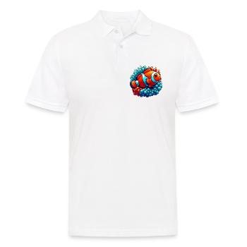 Poisson-clown - Polo Homme - blanc - Devant - Kai (181cm)