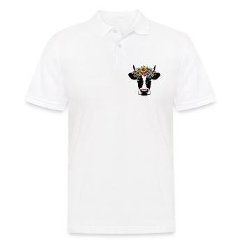 Kuh - Männer Poloshirt - Weiß - Vorne - Kai (181cm)