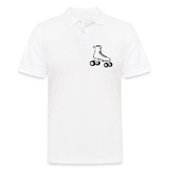 Rollerskates Line Art - Männer Poloshirt - Weiß - Vorne - Kai (181cm)