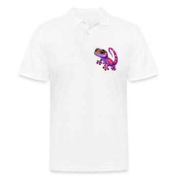 Gecko - Männer Poloshirt - Weiß - Vorne - Kai (181cm)