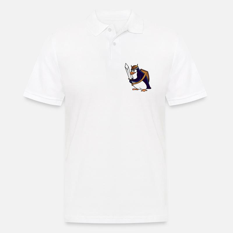 Wikinguin – Eiskalt erobert - Männer Poloshirt - Weiß