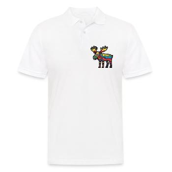 Elch Halloween Comic Lustig - Männer Poloshirt - Weiß - Vorne - Kai (181cm)