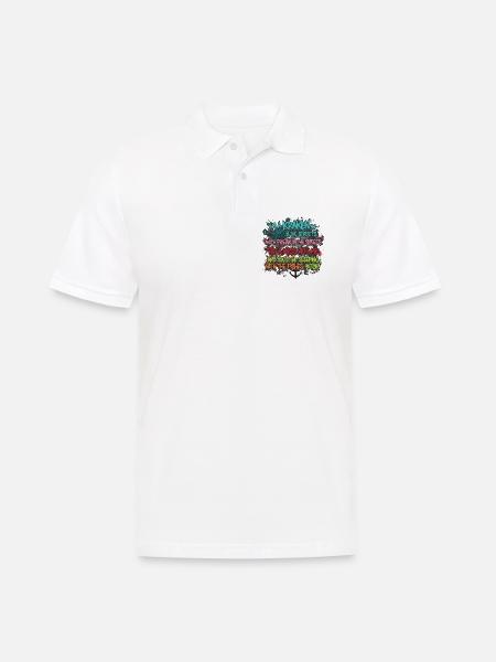 KRAKEN STREET GRAFFITI SAYING - Men's Polo Shirt - white