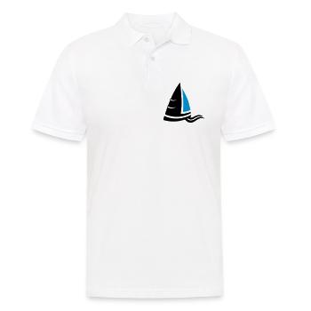 SeeLuft Segel Wappen Segelboot Logo Segelsport - Männer Poloshirt - Weiß - Vorne - Kai (181cm)