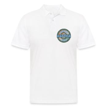 Agatha als Geschenkidee - Männer Poloshirt - Weiß - Vorne - Kai (181cm)
