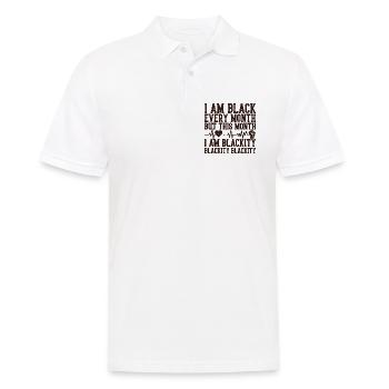 Mois noir Mois Battement de Cœur Poing - Polo Homme - blanc - Devant - Kai (181cm)