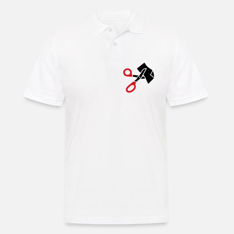 Kleiderschere Rettungsschere - Männer Poloshirt - Weiß