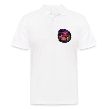 Lotus-Lichter am Abend - Männer Poloshirt - Weiß - Vorne - Kai (181cm)