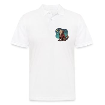 Werwolf im karierten Hemd - Männer Poloshirt - Weiß - Vorne - Kai (181cm)