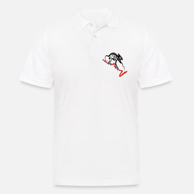 Gecko, Eidechse, Computer - Männer Poloshirt - Weiß