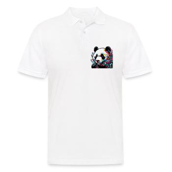 Panda - Men's Polo Shirt - white - Front - Kai (181cm)