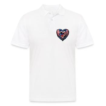 The heart - Men's Polo Shirt - white - Front - Kai (181cm)
