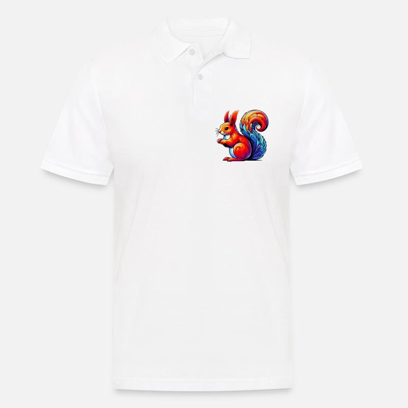 Eichhörnchen - Männer Poloshirt - Weiß