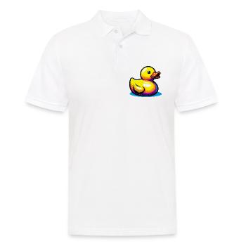 Ente Ente Ente Ente Ente - Männer Poloshirt - Weiß - Vorne - Kai (181cm)