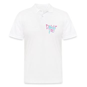 Dinight Pro Neon Gradient - Männer Poloshirt - Weiß - Vorne - Kai (181cm)