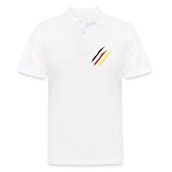 krallen_deutschland_-2- - Männer Poloshirt - Weiß - Vorne - Kai (181cm)