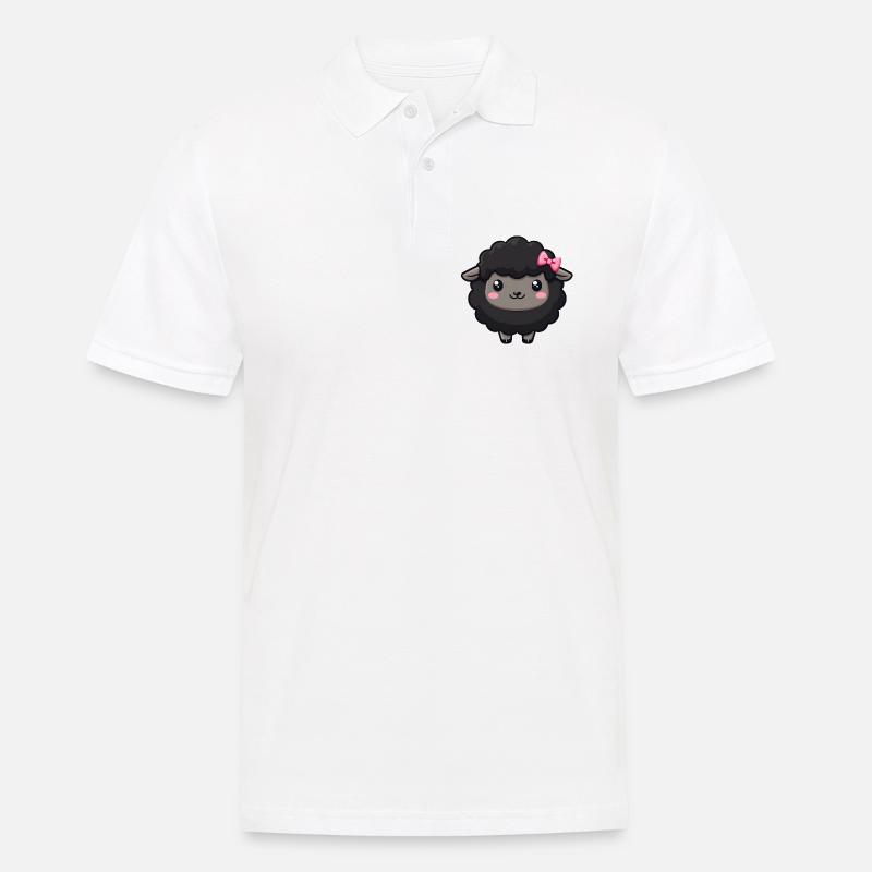 Schwarzes Schaf - Männer Poloshirt - Weiß