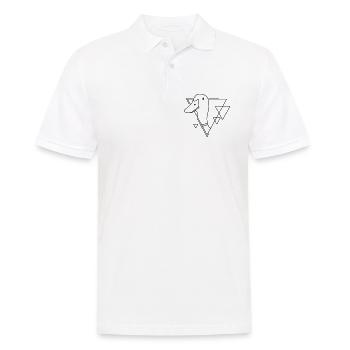 Canard en forme géométrique - Conception d’art au trait - Polo Homme - blanc - Devant - Kai (181cm)
