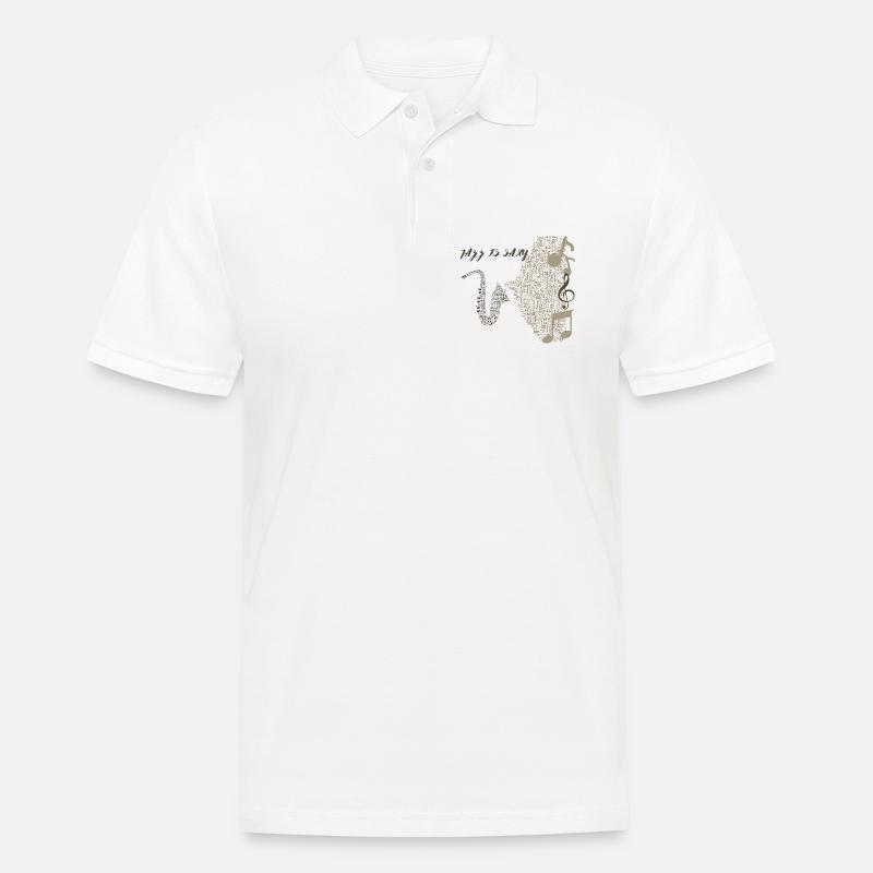 Conception de saxophone musical en notes - Polo Homme - blanc