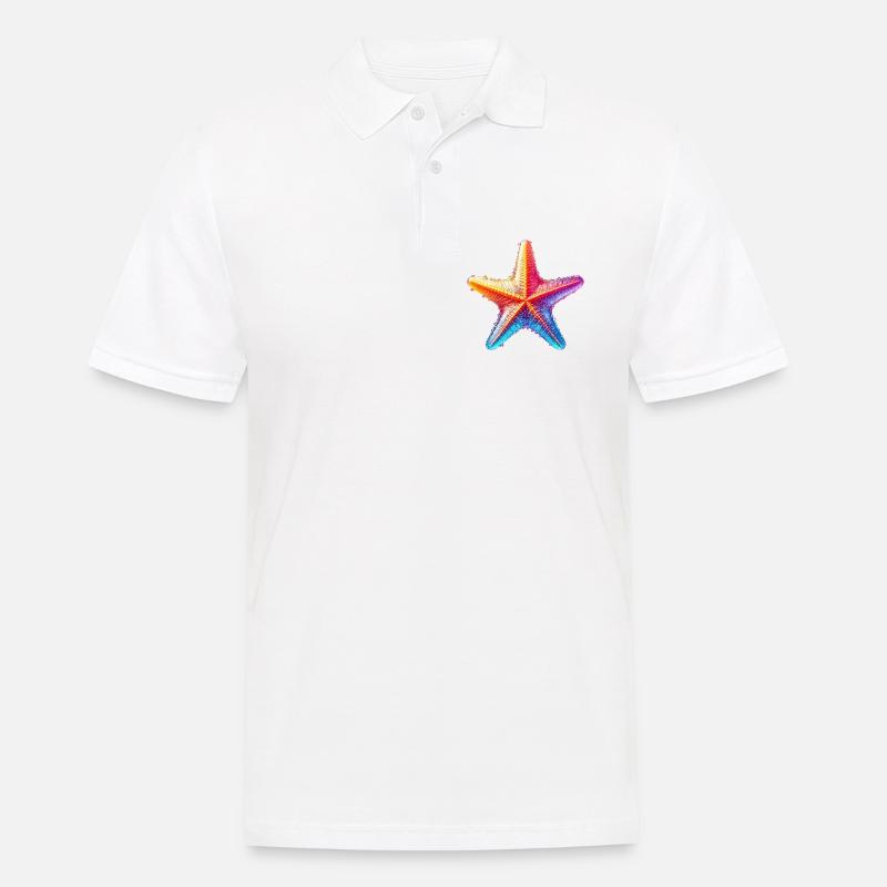 Seestern - Männer Poloshirt - Weiß