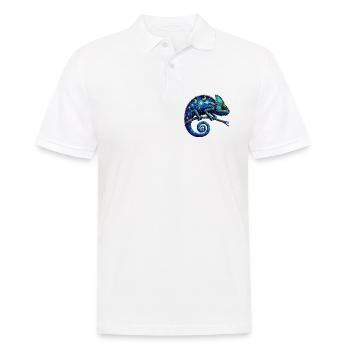Chamäleon - Männer Poloshirt - Weiß - Vorne - Kai (181cm)