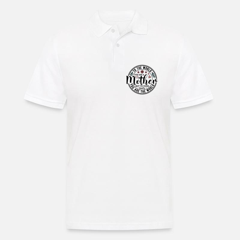 Du bist eine Mutter - Männer Poloshirt - Weiß