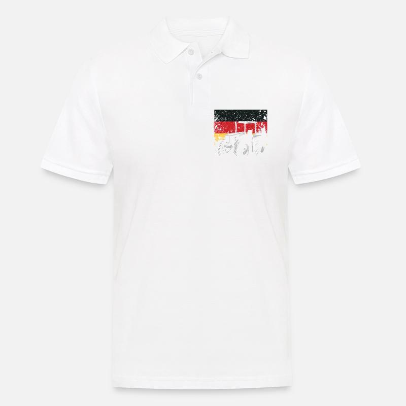 Traktorfahrer Deutschland Traktor Bauernhof - Männer Poloshirt - Weiß