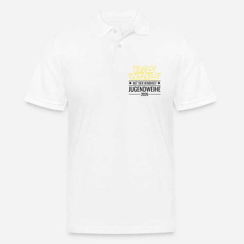 Jugendweihe 2026 Das wars mit der Kindheit - Männer Poloshirt - Weiß