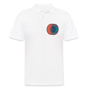 Skateboard Rolle Longboard - Männer Poloshirt - Weiß - Vorne - Kai (181cm)
