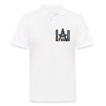 Tischler Werkzeuge Grafik - Männer Poloshirt - Weiß - Vorne - Kai (181cm)