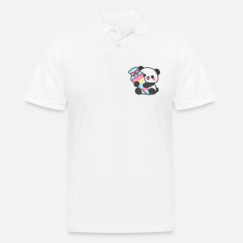 1. Klasse Panda Einschulung Geschenk 2026 - Männer Poloshirt - Weiß