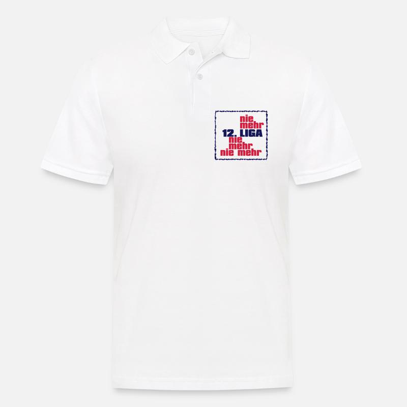 Plus de 12e ligue - plus de classe D de district - Polo Homme - blanc