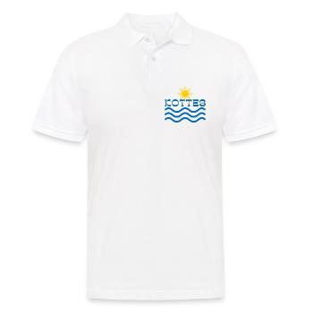 Kottes Sun Waves  - Men's Polo Shirt - white - Front - Kai (181cm)
