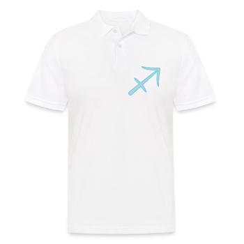 Sagittarius Zodiac Sign Symbol Pastel Blue - Men's Polo Shirt - white - Front - Kai (181cm)