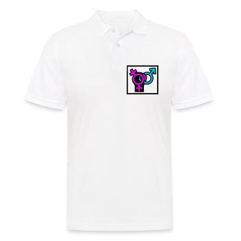 Symboles de genre : Icône de la fierté - Polo Homme - blanc - Devant - Kai (181cm)