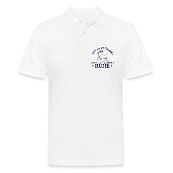 Pension hab ich meine Ruhe Pensionärin Schaf - Männer Poloshirt - Weiß - Vorne - Kai (181cm)