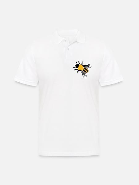 Biene klein - Männer Poloshirt - Weiß