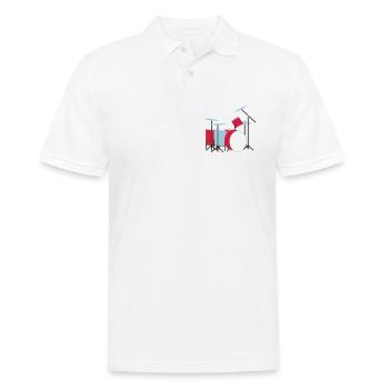 coloured_drums - Männer Poloshirt - Weiß - Vorne - Kai (181cm)