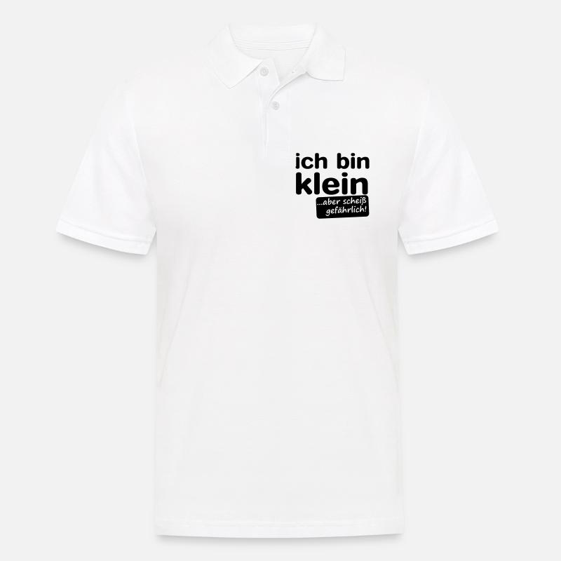 ich bin klein aber scheiß gefährlich! - Männer Poloshirt - Weiß